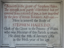 Hales, Reb Stephen (id=3137)